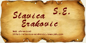 Slavica Eraković vizit kartica
